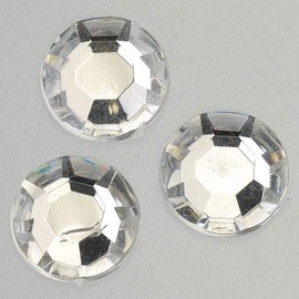 Efco Decorative Stone Acrylic Facet Gemrose 8 mm 150 pcs. Crystal, 20x10x2 cm