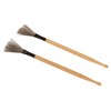 2Pcs Drum Stick Brush Wood Retractable Wire Combination Musical Instrument
