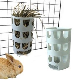 Hamiledyi Guinea Pig Hay Feeder 2Piece Bunny Hay Feeder Rack Pet Hanging Cage Manger Grass Feeder for Small Animal Cage Accessories Rabbits Guinea Pig Chinchilla
