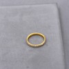 Vescence 18K Gold Plated Dainty Vertical Baguette Eternity Band |