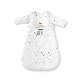 VERTBAUDET Baby Sleeping Bag "Stars" Removable Sleeves, White Printed