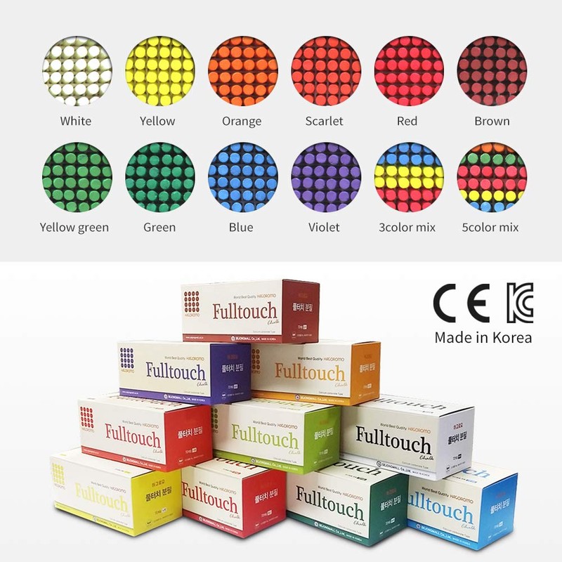 Hagoromo Fulltouch Color Chalk 1 Box [72 Pcs/Green]