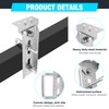 4PCS 8" Heavy Duty Boat Trailer Bunk Brackets,Adjustable Galvanized Swivel