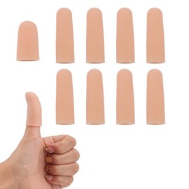 BOXOB 10stk Fingerschutz Silikon, Wiederverwendbare Fingerkuppenschutz zum Schutz der Fingerspitzen vor Volleyball Häkeln Gartenarbeit Kochen