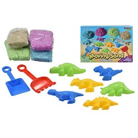 Kreative Kids 600g Moving Sand Art Set with Dinosaur Moulds and Accessories | Sand Art Kit