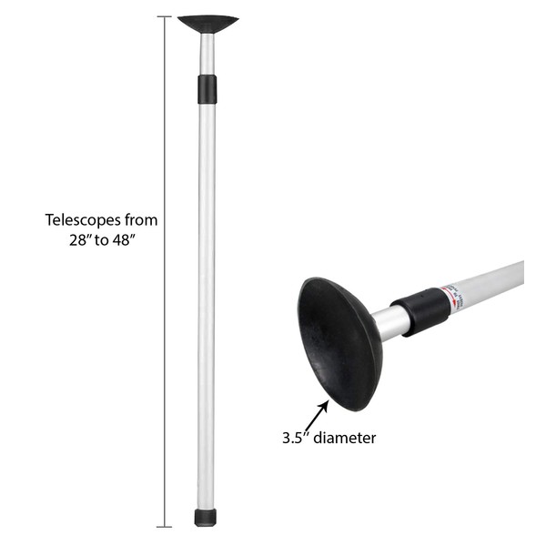 Pactrade Marine Boat Telescoping Cover Support Pole Anodized Aluminium Tube Adjustable from 28'' to 48''
