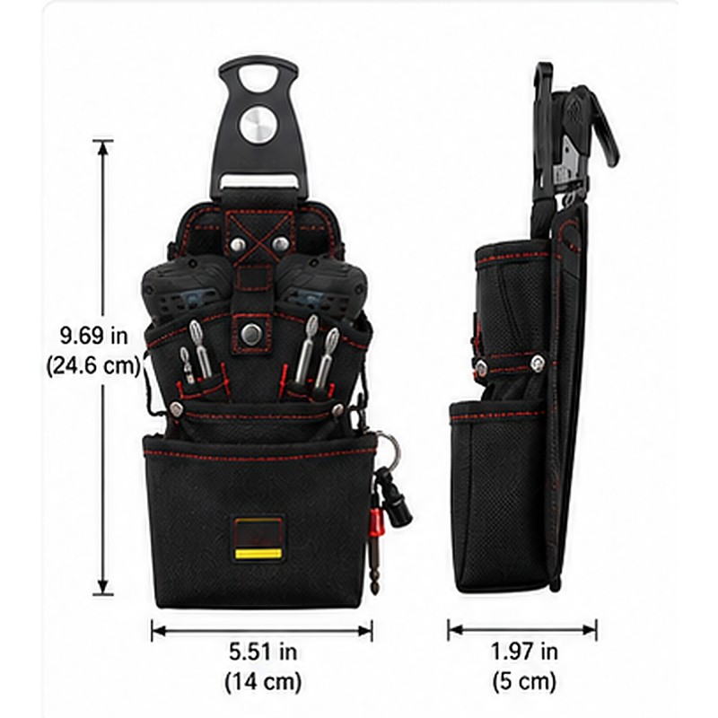 Rotatable Drill Tool Bag for Belt Organization – Quick-Hanging Oxford