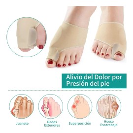 Correctores de Juanete Heobei,11 Pzs Kit de Separador de Dedos Pies Alivio del Dolor de Juanetes,Juanetes Corrector de Gel Flexible Para Articulación del Dedo Gordo del Pie y Dedo Meñique,Dedos Superp