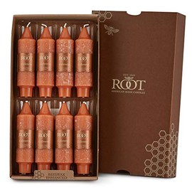 Root Candles 59519 Unscented Timberline Collenette 5-Inch Dinner Candles, 8-Count, Rust