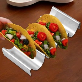 Folpus Taco Holder Stylish Sturdy,Holds up to 4 Tacos Easy to Clean Burritos and Tortillas Holder Taco Rack Tray for Party Kitchen