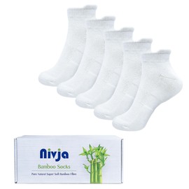 Nivja - Bamboo Socks Ankle | Super Soft & Breathable | Seamless Toe & Moisture Wicking | Thermo Regulating & Durable | Unisex UK Size 5-11
