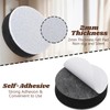 Kyuionty Self-Adhesive Furniture Risers 4Pcs, Round Adds 1/2" Height, Black