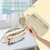 Zeunoen Large Capacity Transparent Pen Case with Dividers, Pencil Case,