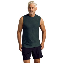 True Classic Workout Shirts for Men - Athletic Tops & Gym Shirts for Men, Mens Muscle Tee, Pack of 1, Dark Heather Forest, XL
