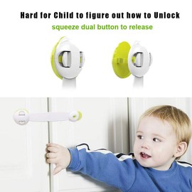 Child Safety Locks, Flow.month 10 Pack Child Safety Cupboard Locks, No Tools or Drilling Needed, Baby Cabinet Locks for Kitchen Cabinets, Drawers, Appliances, Closet, Kitchen, Fridge and Oven, Trash