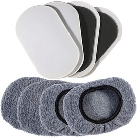 Liyic 9-1/2in X 5-3/4in.Furniture Moving Kit (8pcs) for All Floor Types/Multi-Surface 2-in-1 Reusable Furniture Carpet Slider with Hardwood Glides/Furniture Sliders&Sock Gliders
