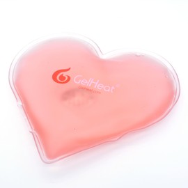 Pack of 5 GelHeat Instant Hand Warmers - Reusable Gel Click Heat Pads Heart Shape