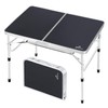 Sportneer Folding Table: Adjustable Height Camping Essentials 35.4" L x