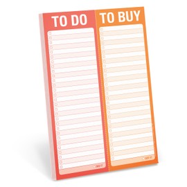 Knock Knock 6-Count To Do/To Buy Perforated Note Pads, To Do List & Grocery List Pads, 60 Perforated Sheets (Orange), 6 x 9-inches