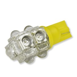 Auto Dynasty 50Pcs T10 194/168 9 X Super Flux LED Light Bulb, Amber