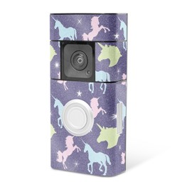 MightySkins Glossy Glitter Skin Compatible with Ring Video Doorbell Plus - Unicorn Dream | Protective, Durable High-Gloss Glitter Finish | Easy to Apply
