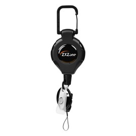 ZXZone Reel Keychain with Carabiner, Maximum Stretchable 27.6 inches (70 cm), Suspension Function, Ultra Lightweight, Elastic Reel Key Reel, Anti-Lost, Hanging Name Tag, For Camping, Hiking, Fishing
