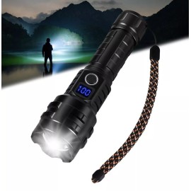 Unbranded rechargeable led flashlight 5 Modes Bright IPX7 Waterproof For Emergency Hiking