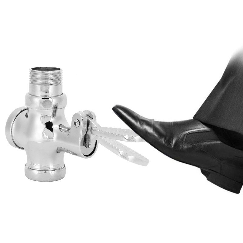 Pedal Toilet Delay Flushing Valve Foot Pedal Water Valve for