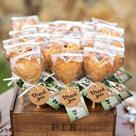 100PCS Thank You Tags Round Brown Kraft Paper Tag with String Perfect for Baby Shower,Wedding and Party Gift Decorations (Black)