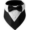 HDGDT Dog Tuxedo Collar with Bow Tie – Adjustable Wedding