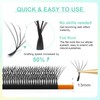 NAGARAKU Double Tips Eyelash Extensions, 5D W Shape Eyelash Extension,