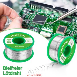 Gruiqrd Solder Lead-Free 0.6 mm, Soldering Wire Electronics, Solder Wire Solder for Electric Soldering and DIY (100 g)