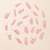 NICENEEDED 24 Pcs White French Tip Press on Nails, Long