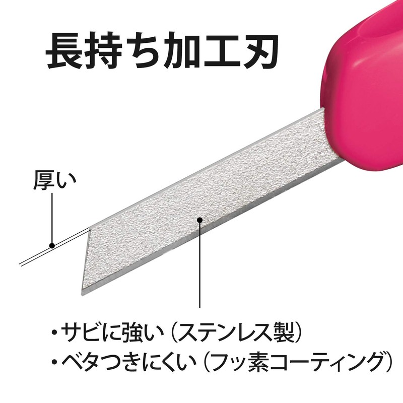 プラス カッター 折らないカッター オランテ 本体 ピンク CU-300 35-241