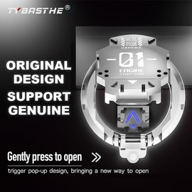 Original Push Start Button Cover, Metal Mecha Car Engine Start Stop Button Protector, Cool Car Accessories Interior Decor Sticker Decals Motorcycle Key Ignition Switch Cover, Silver