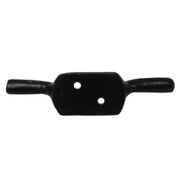 SecureFix Direct Black or Galvanised Cleat Hook 3" - 6" (Washing Line Blind Cord Tie Back Trailer Rope) (Black, 4")