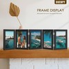 DUENPY 5 Folding 4x6 Picture Frame Horizontal Engineered Wood Accordion