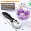 Ice Cream Scoop with Comfortable Grip Handle, Heavy Duty Stainless