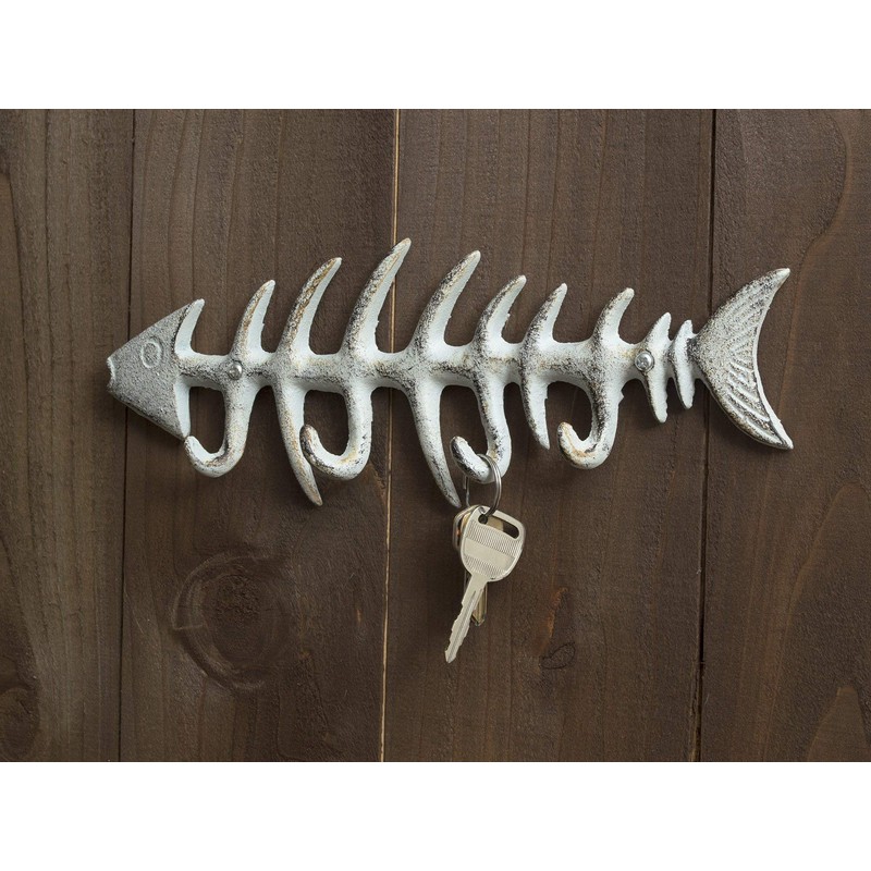 Decorative Fish Bones Wall Mount Towel Rack by Comfify -