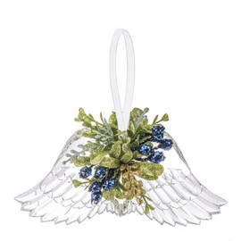 Ganz Mistletoe Angel Wings Christmas Tree Ornament 7.5 Inch Multicolor