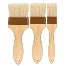 Basting Brush,2"&1.5"&1" Natural Bristle-Pastry Brush Basting Brush for Cooking and Baking,Food Brush,Oil Brush,Butter Brush, Cooking Brush for Oil and Sauce,Kitchen Brush for Cooking Baster Brush(3)
