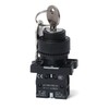 APIELE 22MM 3 Position Momentary Rotary Key Switch 1NO+1NO LA139A-EG53