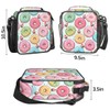 CFERSAN Colorful Glazed Donuts Kids Insulated Lunch Bag School Lunch