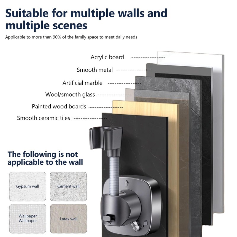 Shower Head Holder, Shower Head Holder, No Drilling Shower Head