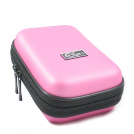 Ex-Pro® Pink Hard Clam Shock proof water resistant Digital Camera Case Bag CR9053C for Canon Powershot / Ixus A30, A80, A95, A310, A410, A420, A430, A450, A460, A470, A510, A520, A560, A580, A590 IS, A640, A720 IS, A810, A1300, A2300, A2400 IS, A3400 IS,