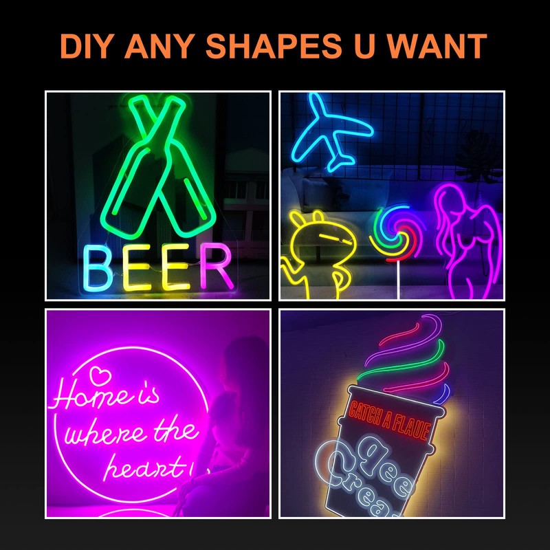 YM E-Bright Purple Led Neon Strip Light Without Power Supply,