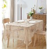 LinenZone Square 60" Lace Polyester Tablecloth for Weddings, Parties, Baby