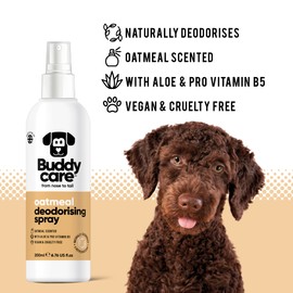 Buddycare Dog Deodorising Spray - Deodorising Spray for Dogs - With Aloe Vera and Pro Vitamin B5 (Oatmeal, 200ml)