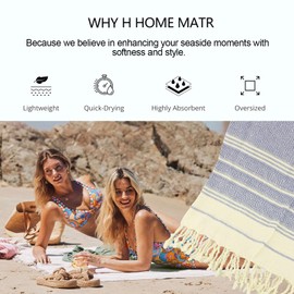 Turkish Beach Towels,Large Beach Towels Oversized 39"x71", Sand Free Extra Large Light Travel Towel Travel Essentials Cruise Accessories Must Haves for Adults Beach Accessories Gifts