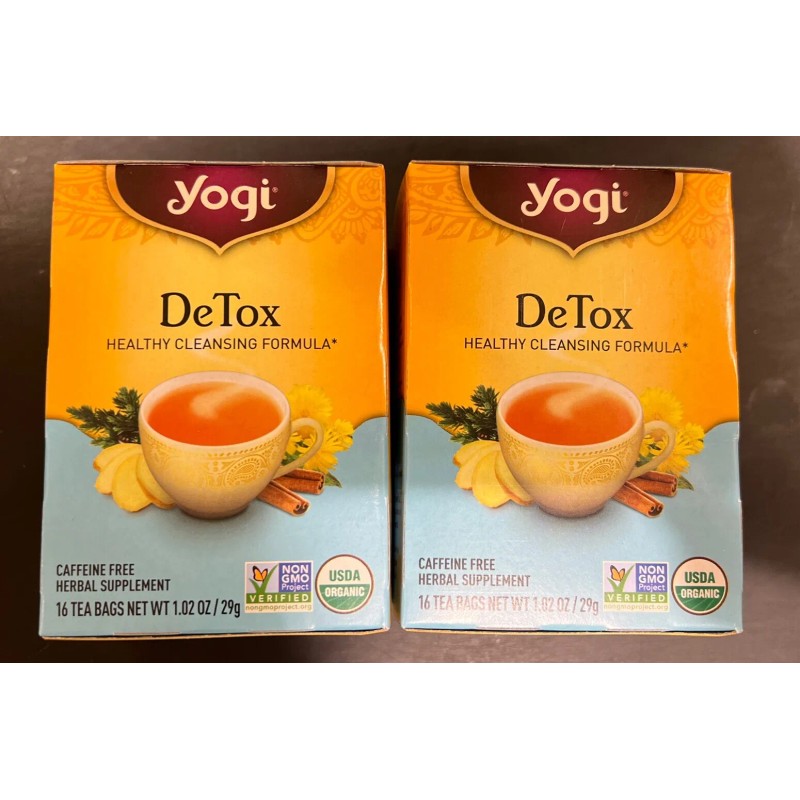 Herbal Helpers 2 Boxes YOGI Herbal Helpers DETOX Boost 16